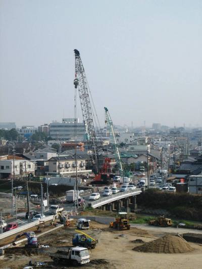 植松和地線（野口工区）昭和橋 仮橋設置工事